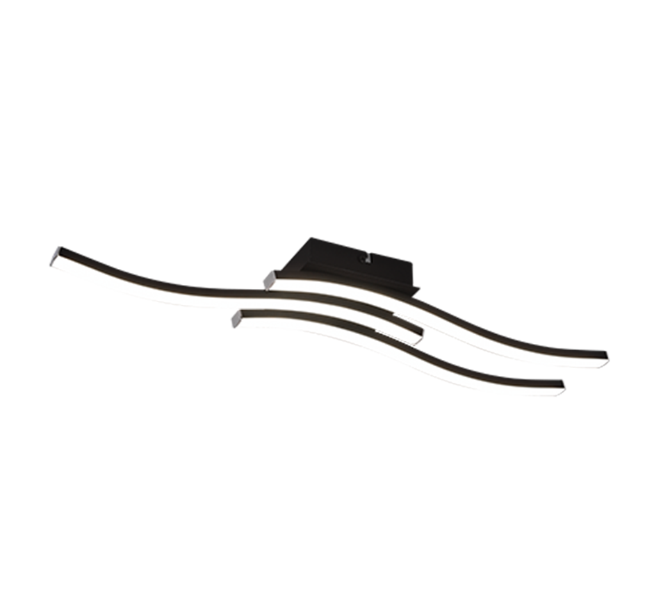 ROUTE | Ceiling lamp | Black mat | Metal