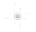 ROUTE | Ceiling lamp | Nickel mat | Metal