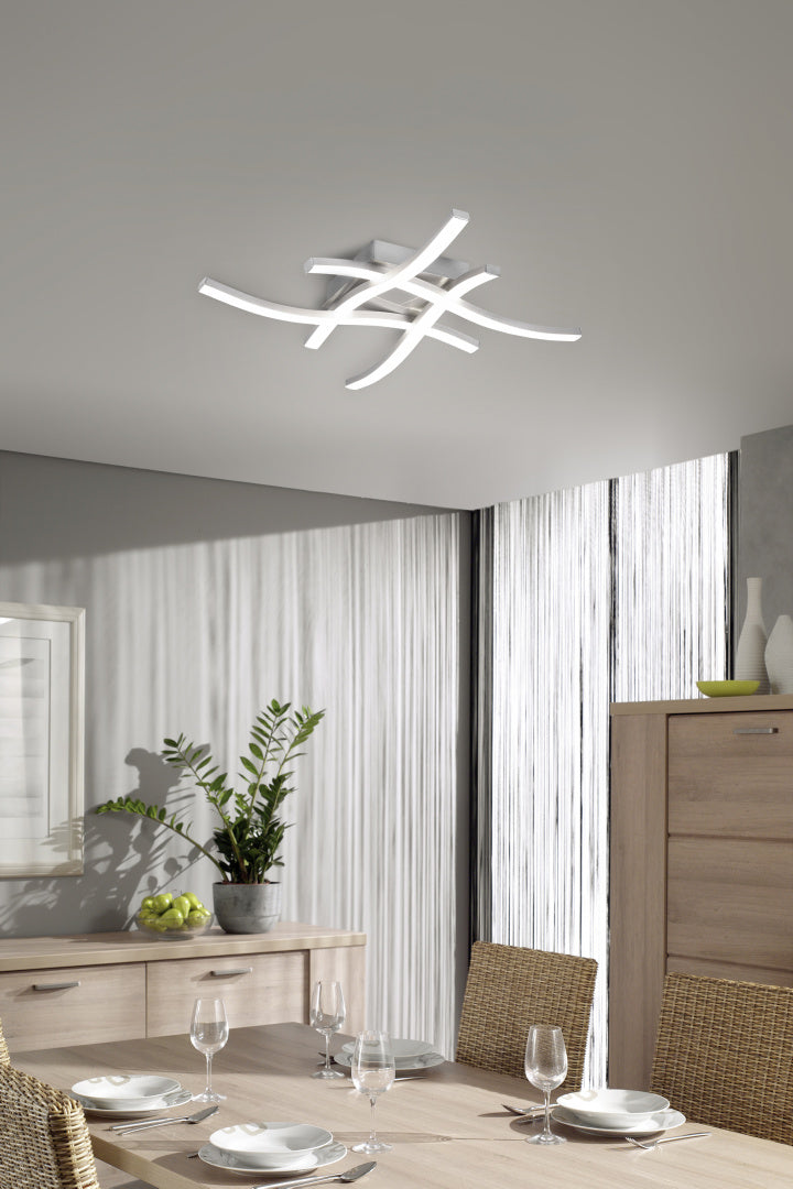 ROUTE | Ceiling lamp | Nickel mat | Metal