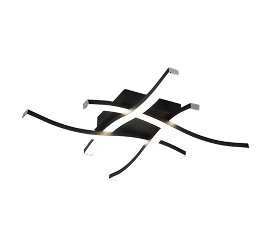 ROUTE | Ceiling lamp | Black mat | Metal