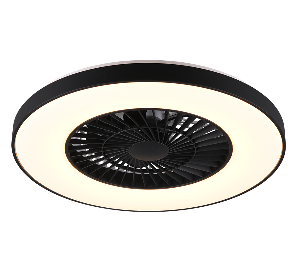 HALMSTAD | Ventilator | Black mat | Plastic