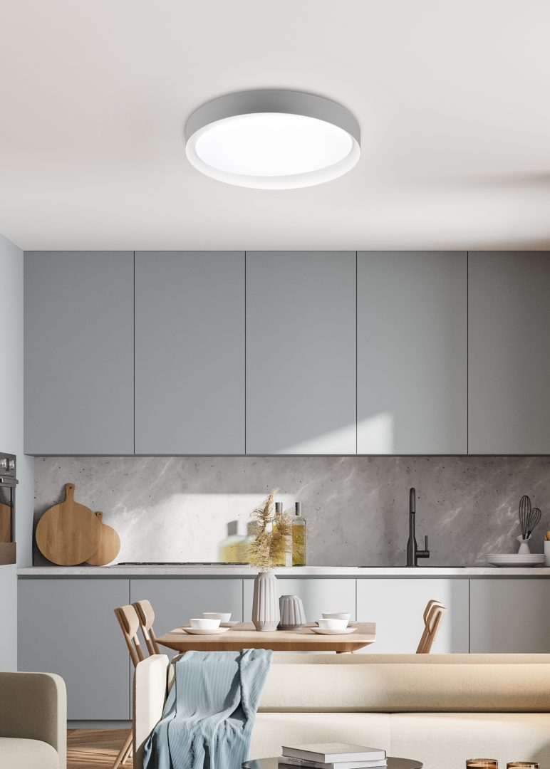 ZETA | Ceiling lamp | Grey | Plastic