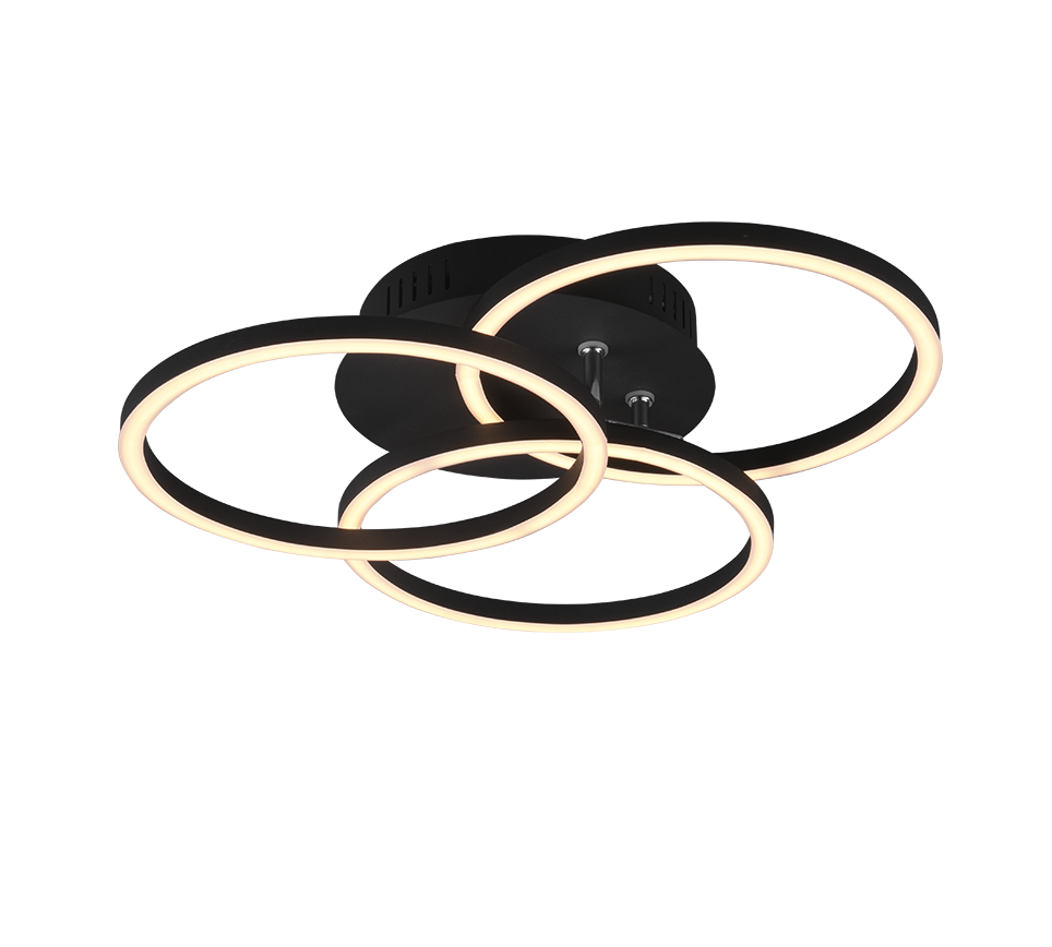 CIRCLE | Ceiling lamp | Black mat | Metal
