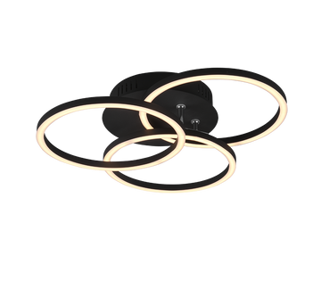 CIRCLE | Ceiling lamp | Black mat | Metal