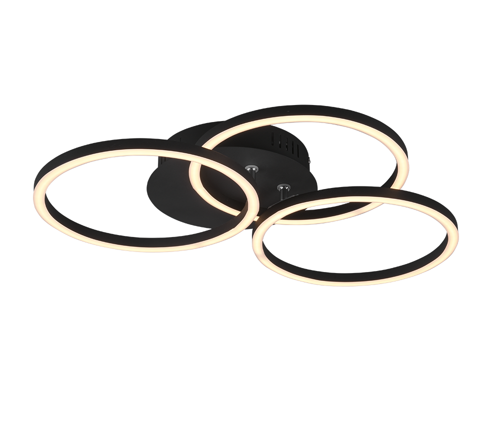 CIRCLE | Ceiling lamp | Black mat | Metal