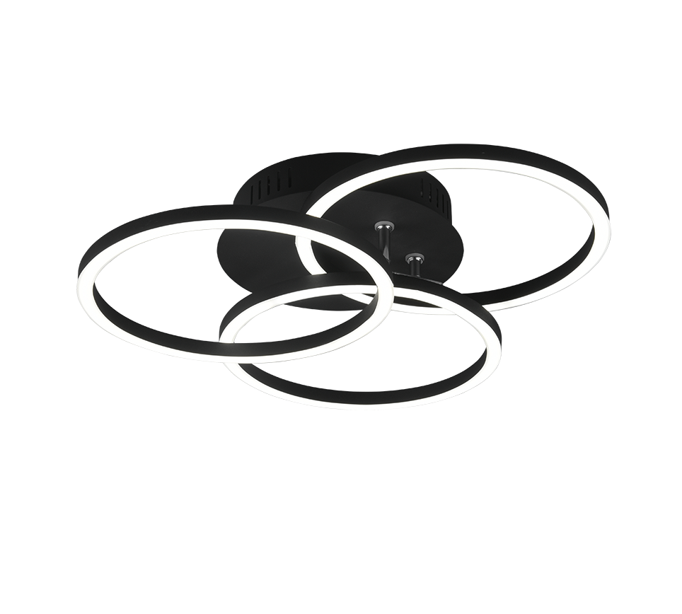 CIRCLE | Ceiling lamp | Black mat | Metal