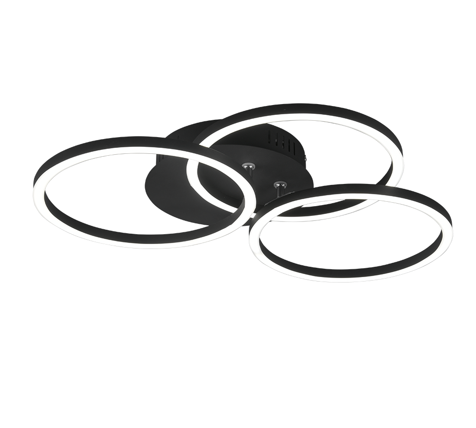 CIRCLE | Ceiling lamp | Black mat | Metal