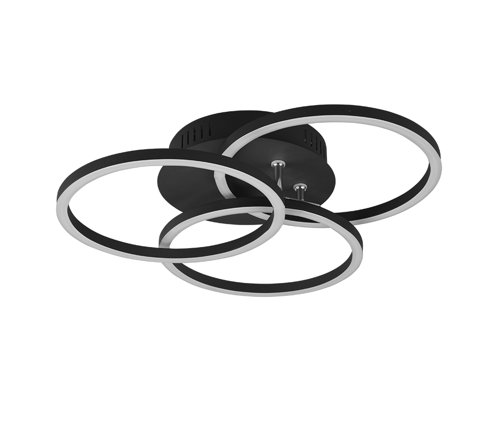 CIRCLE | Ceiling lamp | Black mat | Metal