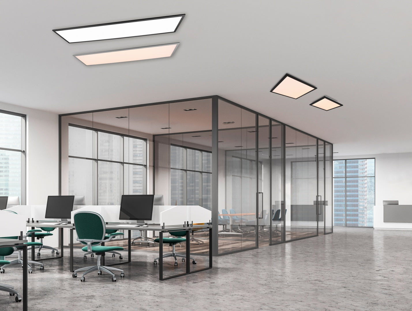 GAMMA | Ceiling lamp | Black mat | Metal