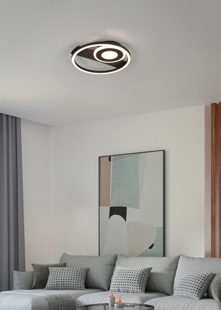 HORUS | Ceiling lamp | Black mat | Metal