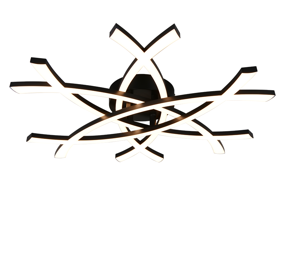POLLOCK | Ceiling lamp | Black mat | Plastic
