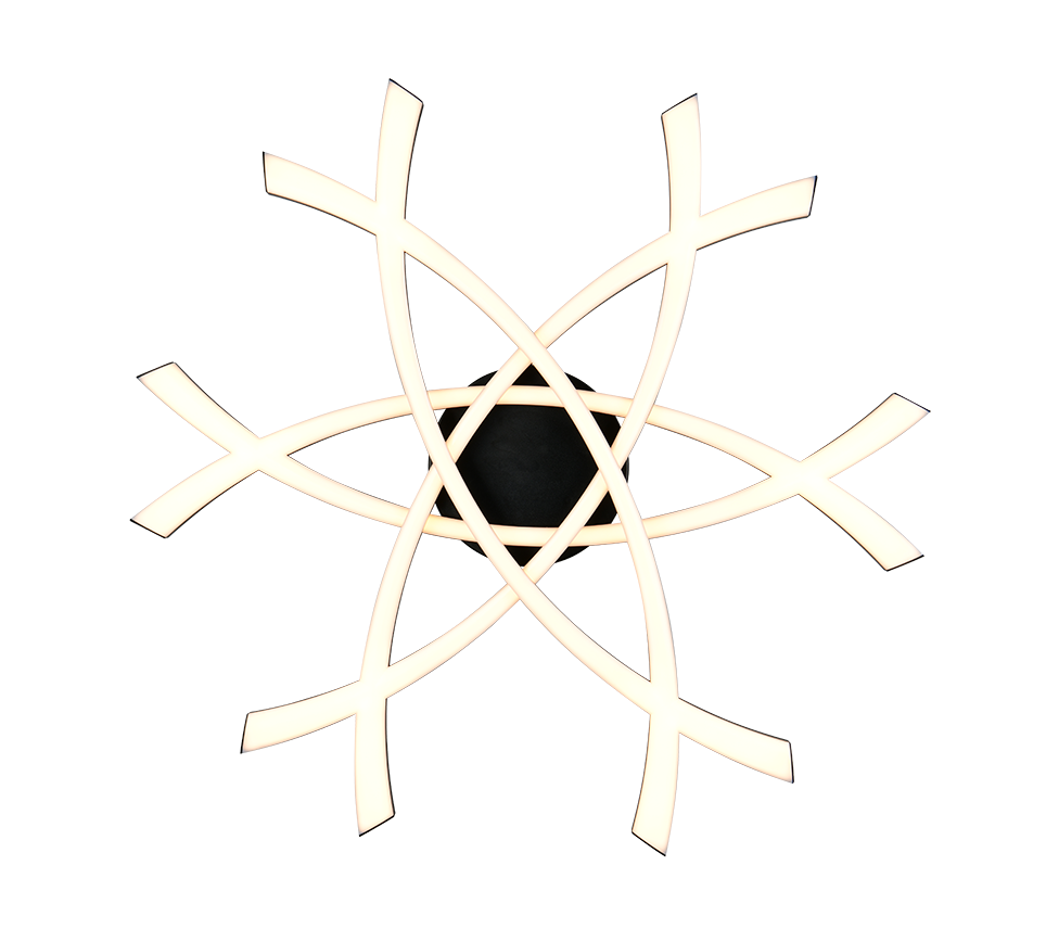 POLLOCK | Ceiling lamp | Black mat | Plastic