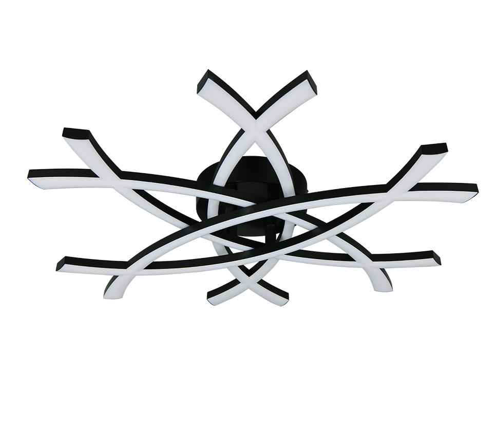 POLLOCK | Ceiling lamp | Black mat | Plastic