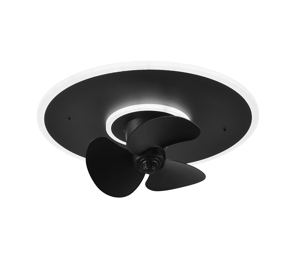 NYBRO | Ventilator | Black mat | Metal