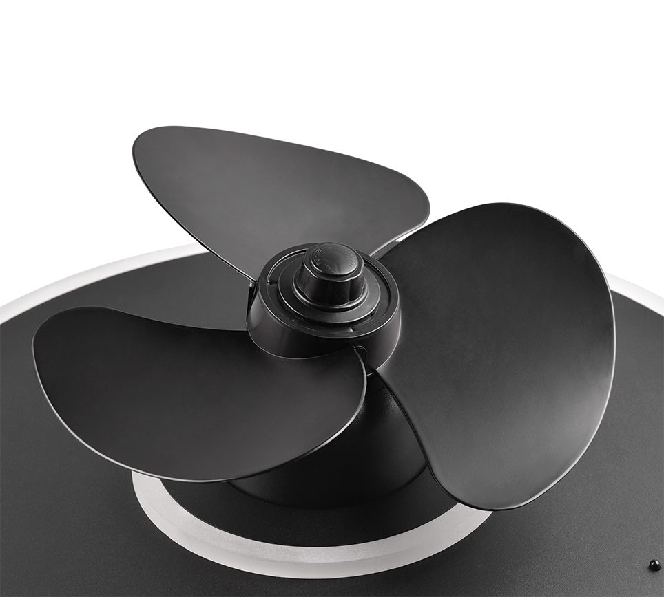 NYBRO | Ventilator | Black mat | Metal