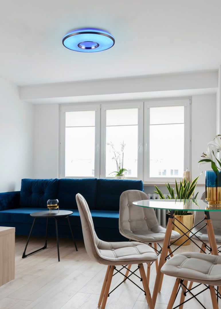 REALTA | Ceiling lamp | Brushed aluminium | Plastic