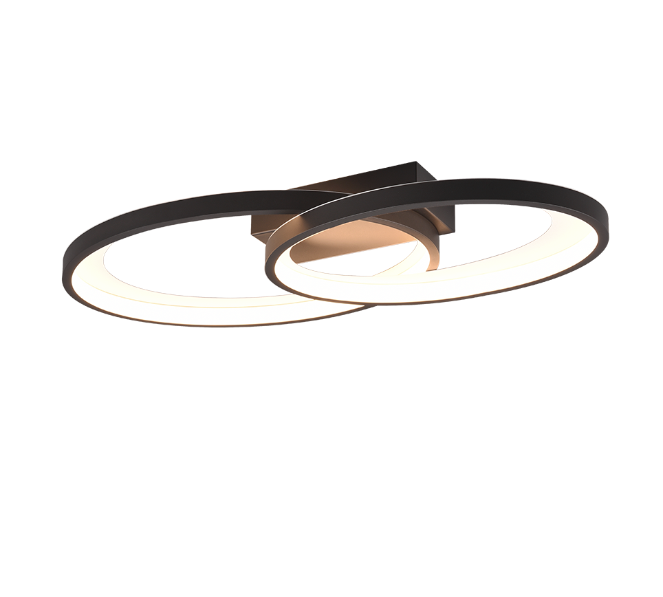 MALAGA | Ceiling lamp | Schwarz-weiß | Metal