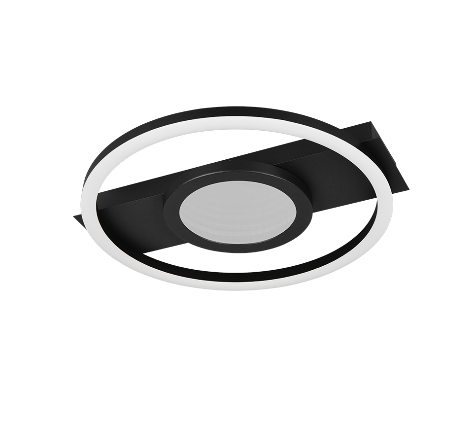 WHEELER | Ceiling lamp | Black mat | Metal