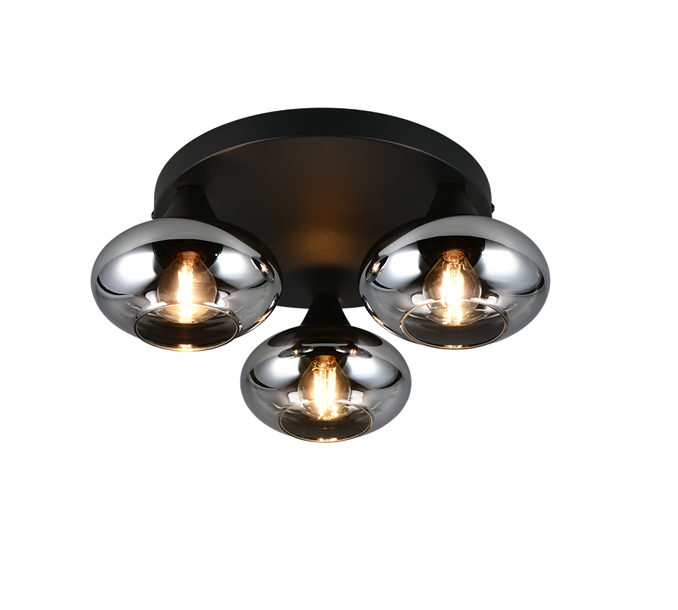 DIVINA | Ceiling lamp | Smoke | Glass