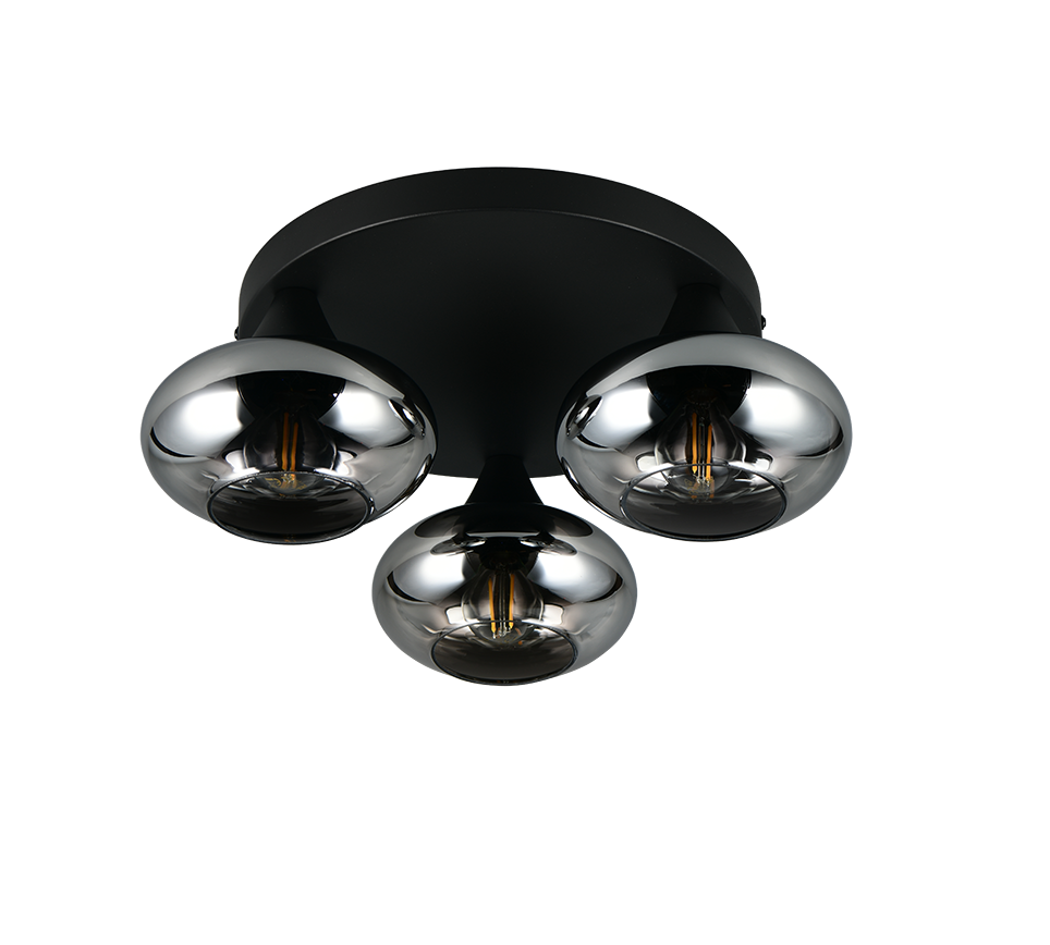 DIVINA | Ceiling lamp | Smoke | Glass