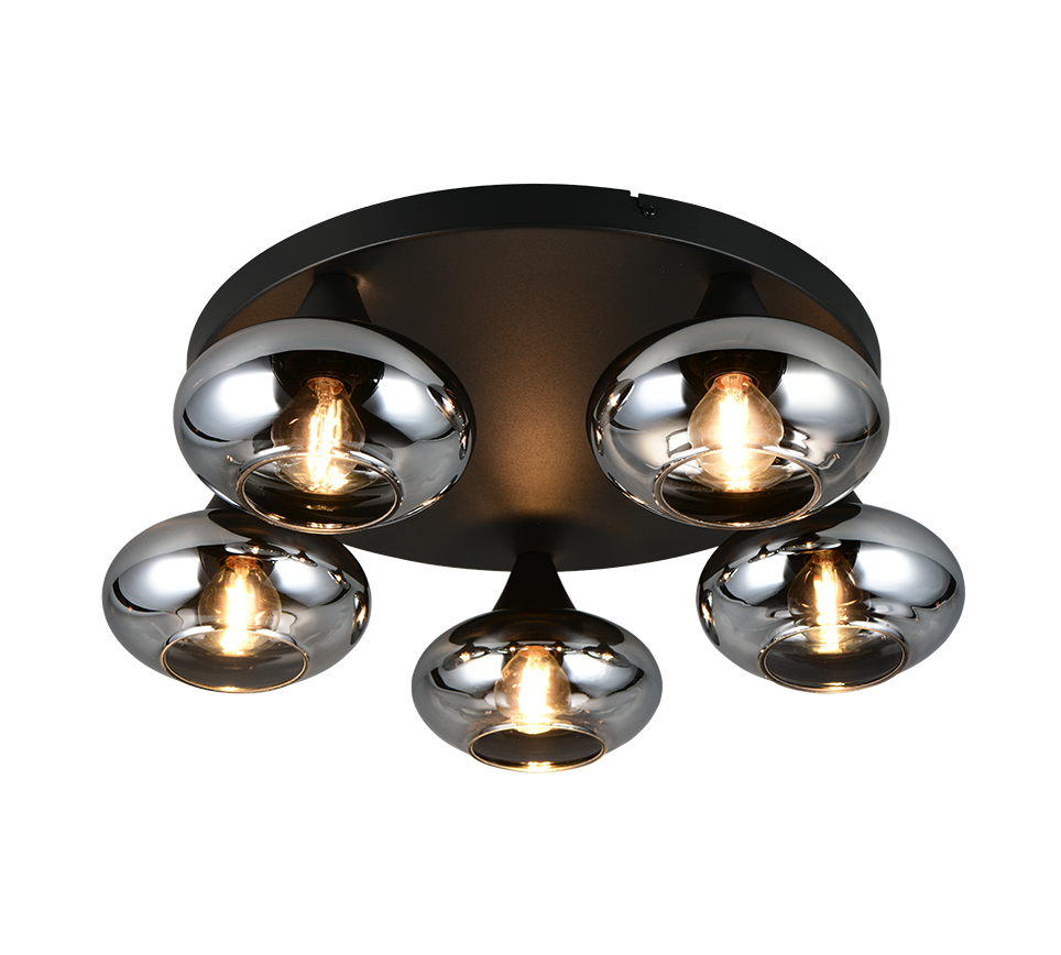 DIVINA | Ceiling lamp | Smoke | Glass