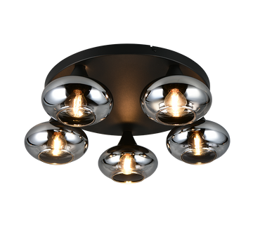 DIVINA | Ceiling lamp | Smoke | Glass