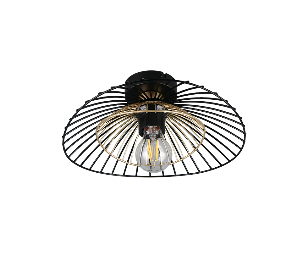 LAURIS | Ceiling lamp | Black mat | Metal