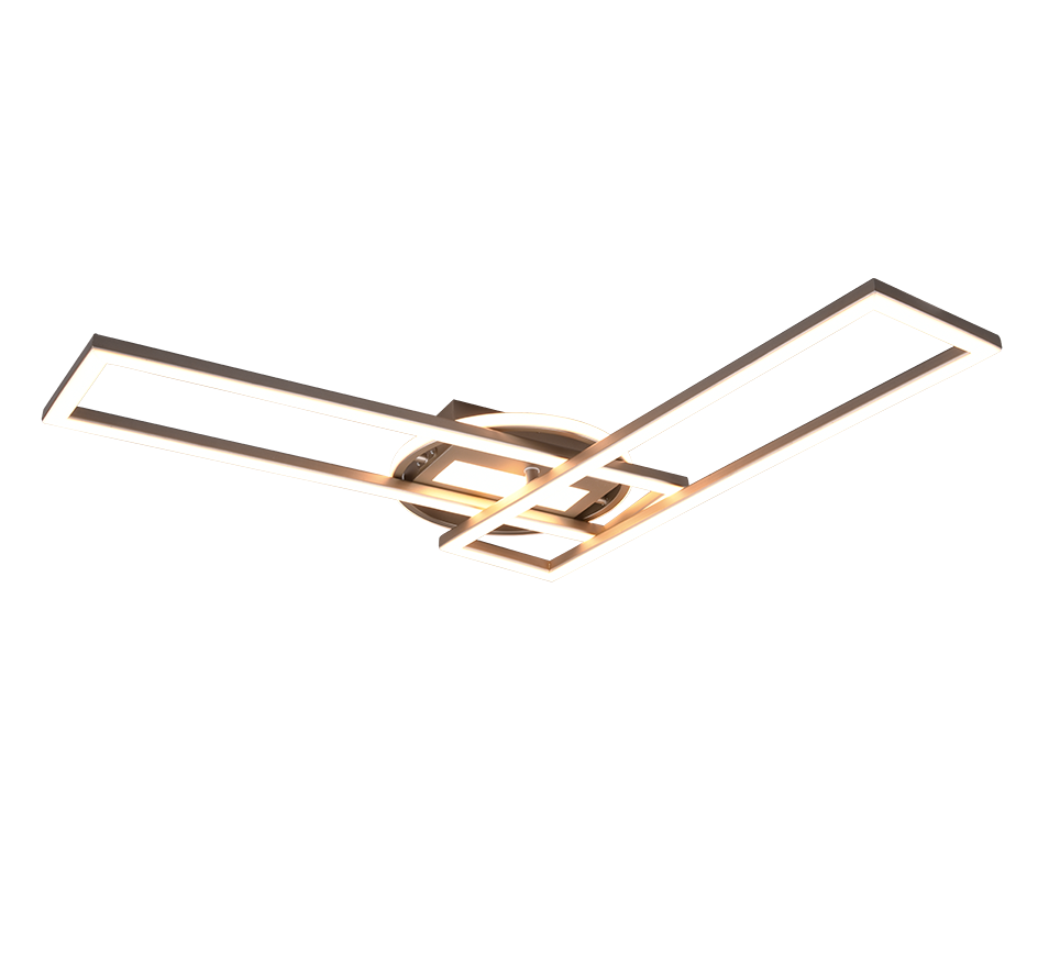 TWISTER | Ceiling lamp | Nickel mat | Metal