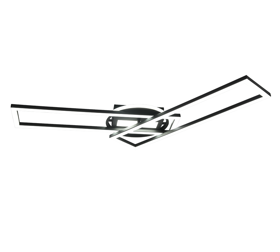 TWISTER | Ceiling lamp | Black mat | Metal