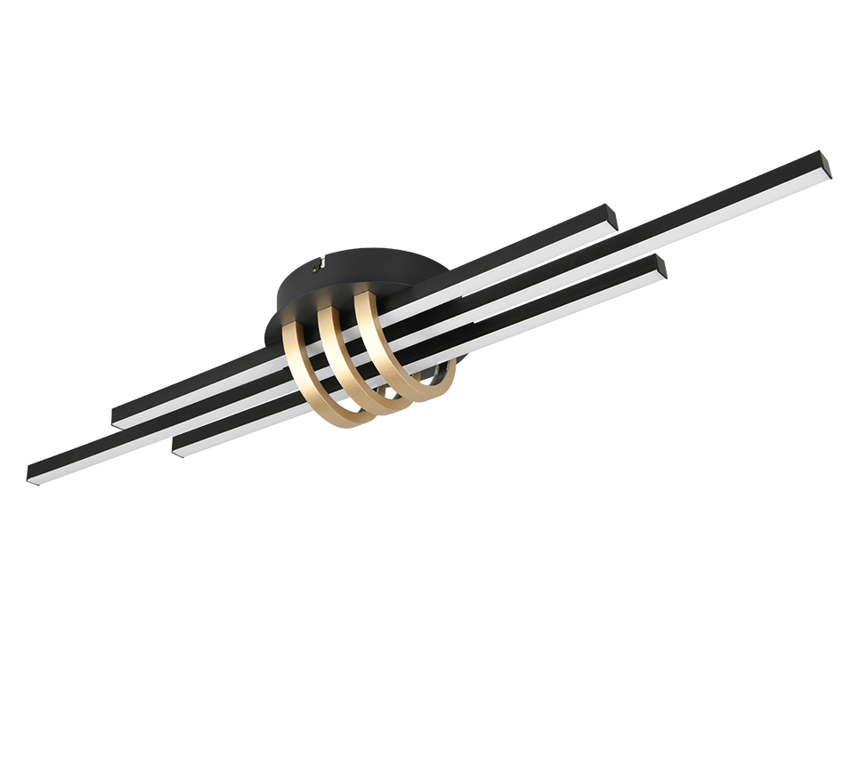 CINTO | Ceiling lamp | Schwarz-Gold | Metal