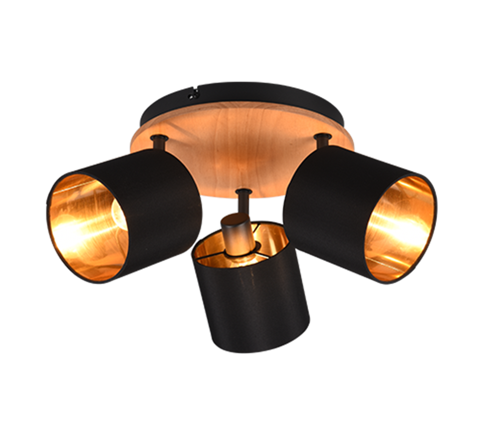 TOMMY | Spot | Wood coloured | Metal