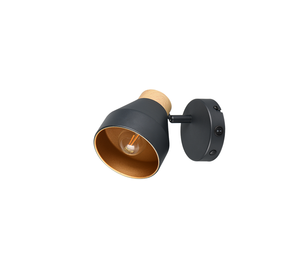 VALENTIN | Spot | Black mat | Metal