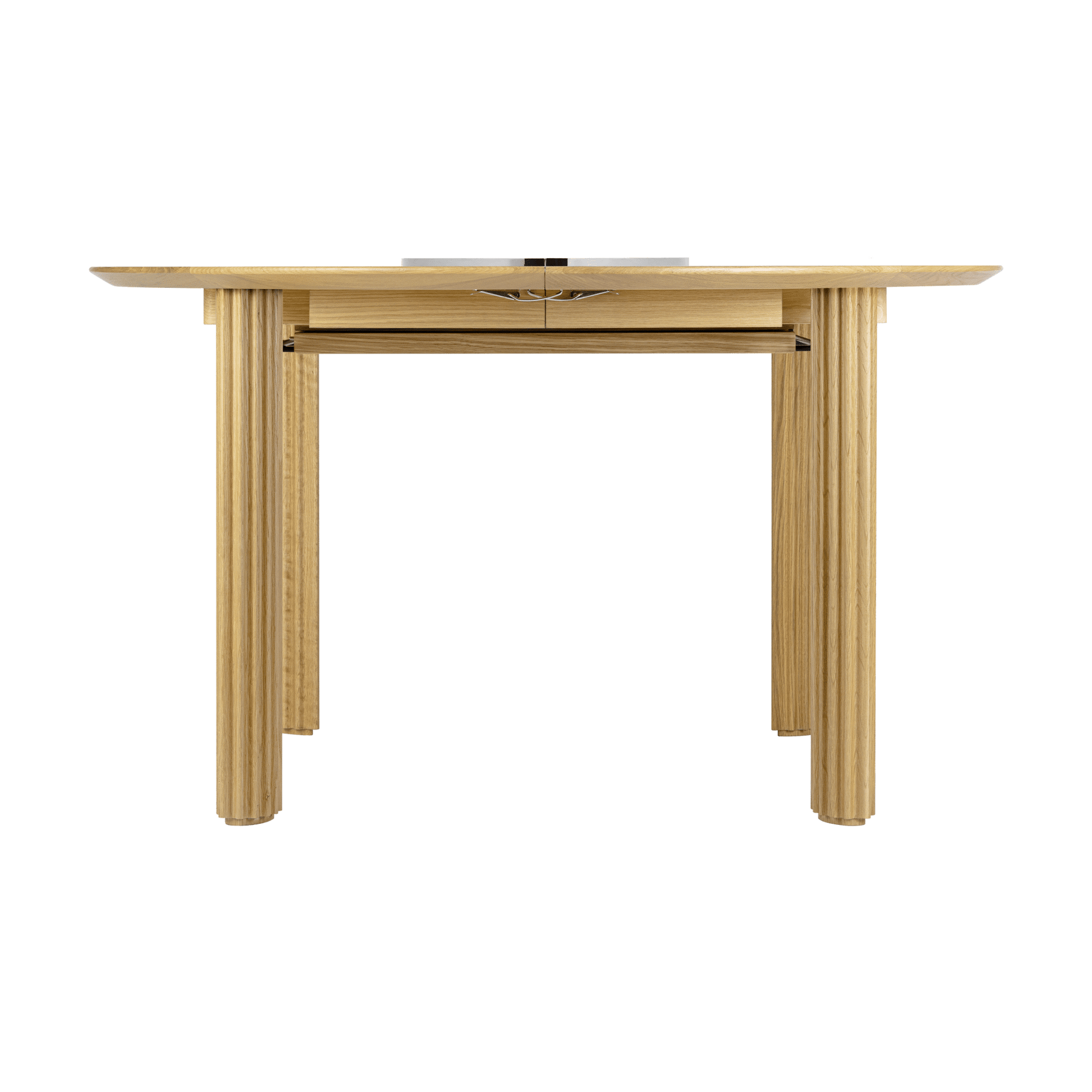 UMAGE_packshot_Comfort Circle_with extension_rippled_oak_Ceramic Top_steel_(2).png