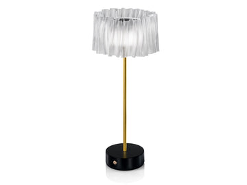 SLAMP Accordéon Battery – bezdrátová stolní lampa s černou základnou