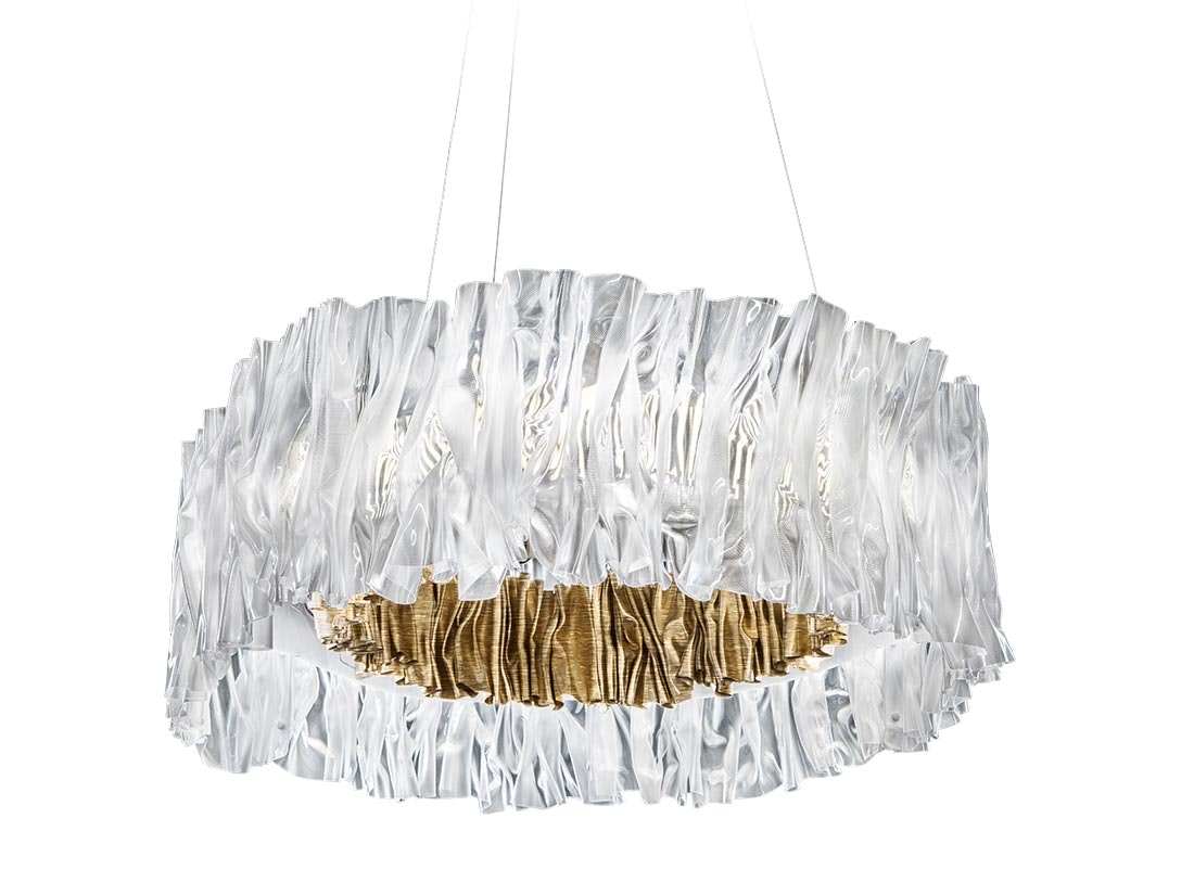 SLAMP Accordéon Suspension – zlaté závěsné svítidlo