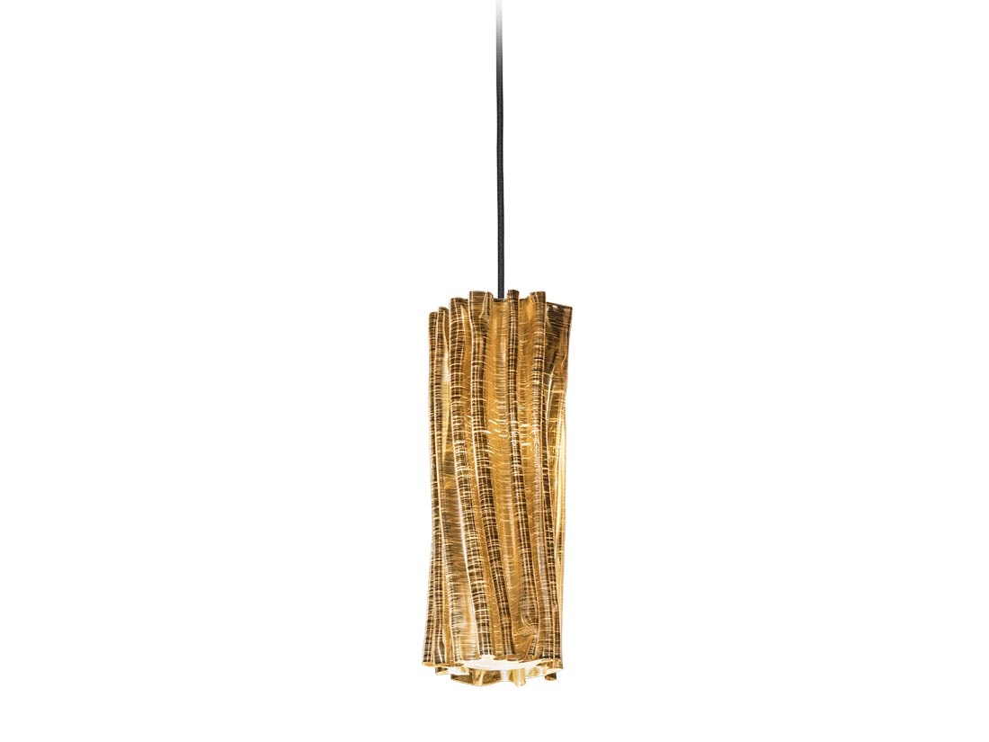 SLAMP Accordéon Vertical Suspension – zlaté závěsné svítidlo