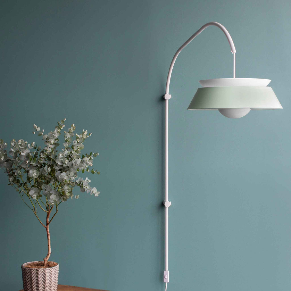 UMAGE Cuna mint green s nástěnným držákem Willow