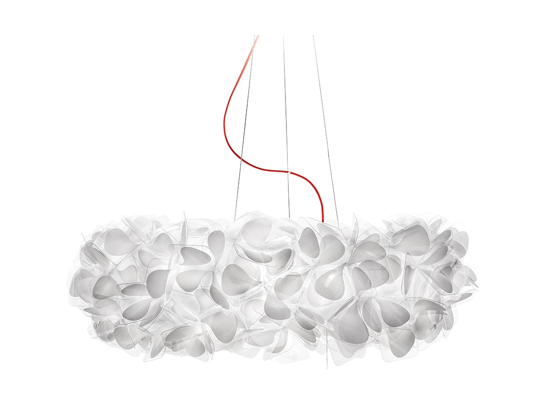 SLAMP Clizia Suspension L White Red cable