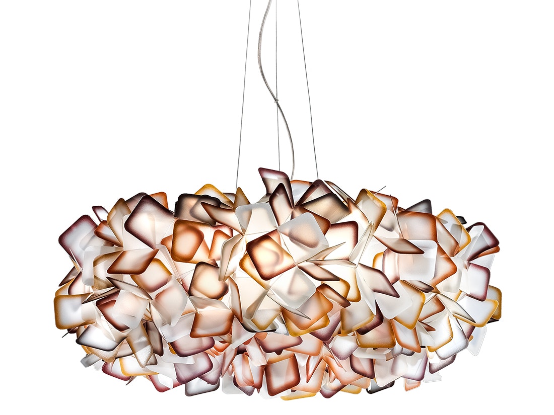 SLAMP Clizia Suspension L Orange Transparent cable