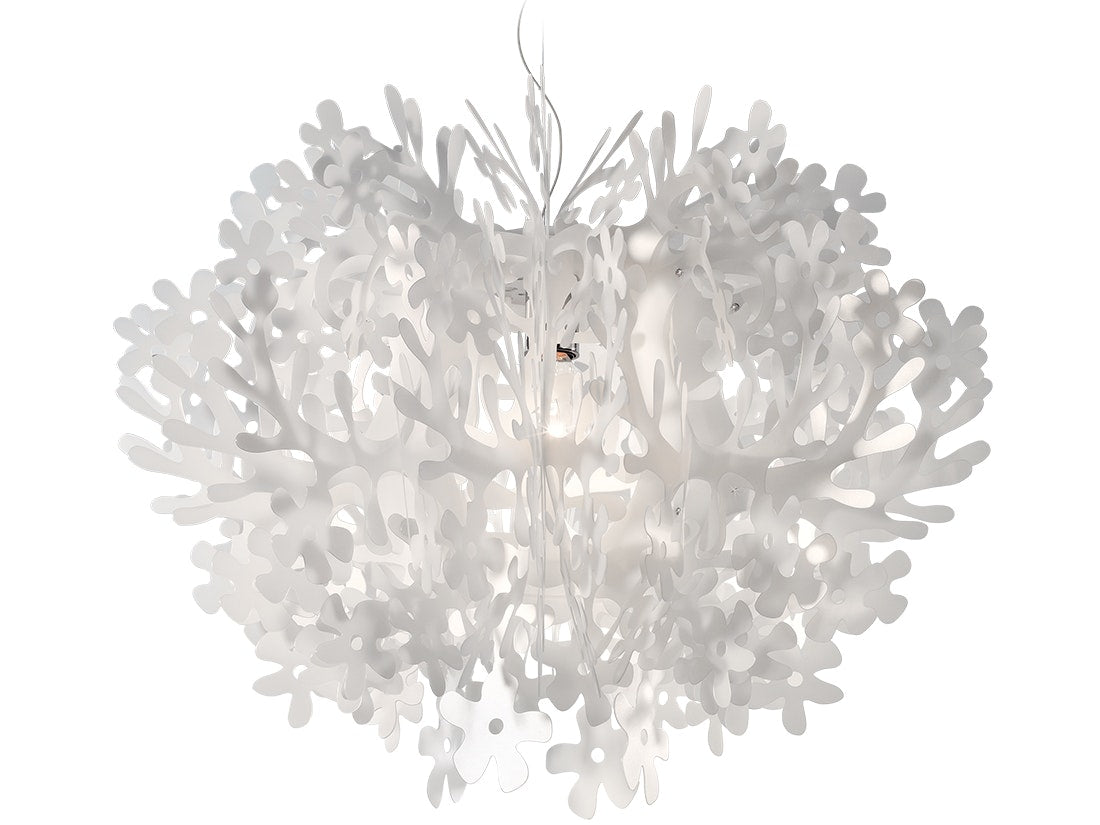 SLAMP Fiorella Suspension S – bílé závěsné svítidlo