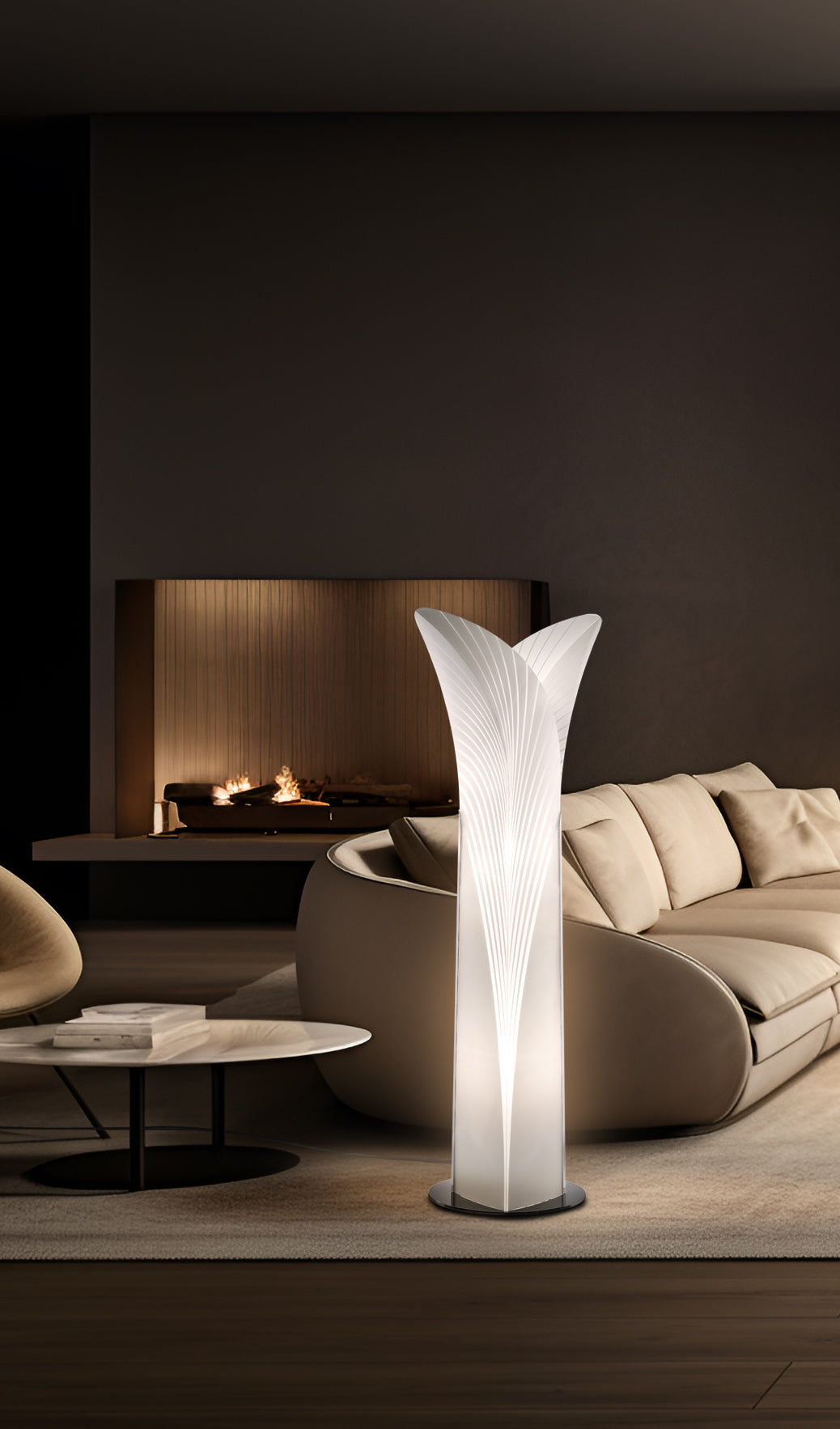 SLAMP Las Palmas Floor lamp in a contemporary living room
