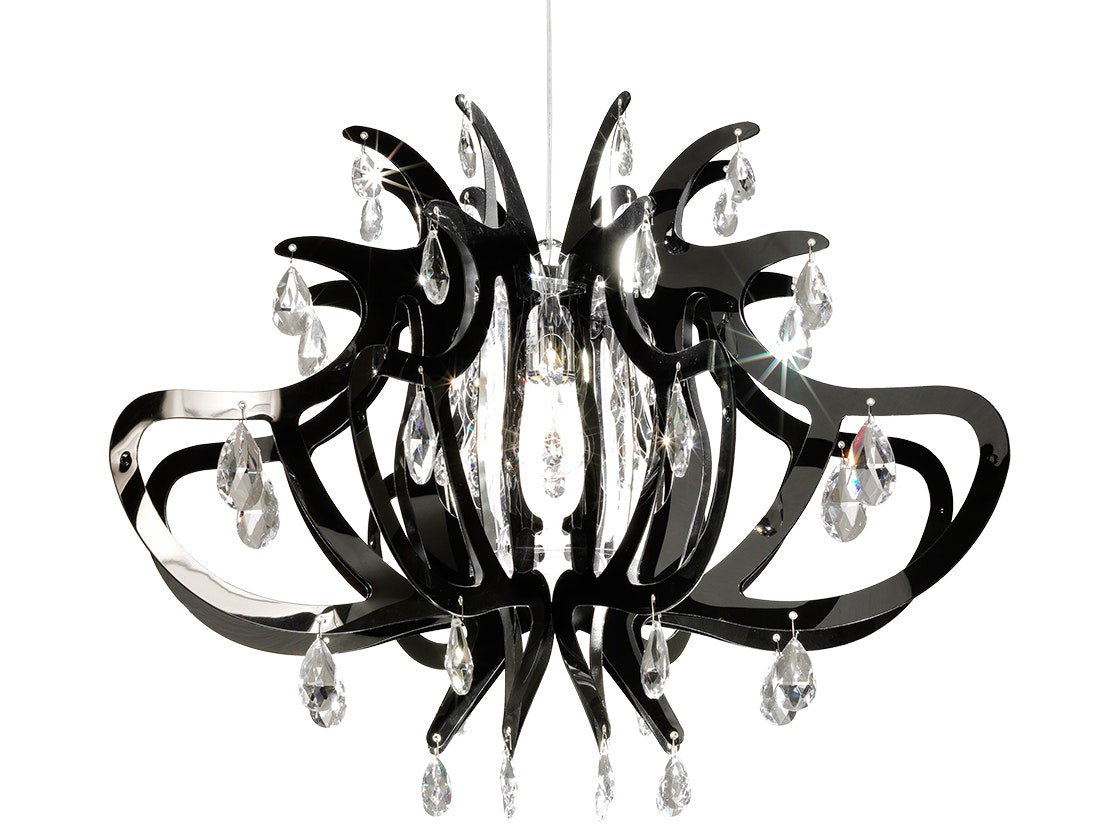 SLAMP Lillibet Suspension Black on a pure white background
