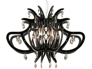 SLAMP Medusa Suspension in Black on a white background