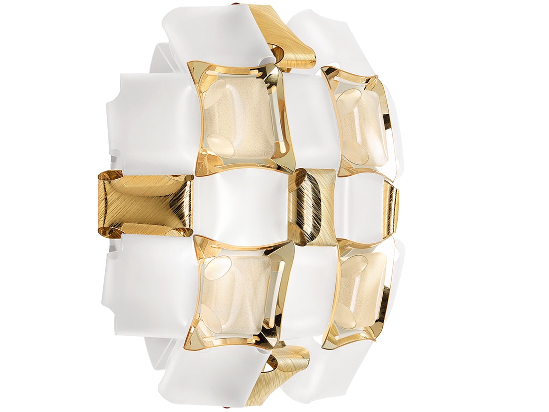 SLAMP Mida Applique in Gold on a white background