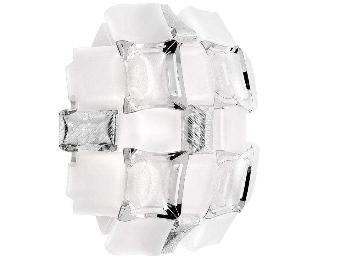 SLAMP Mida Applique in Silver on a white background