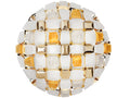 SLAMP Mida Ceiling/Wall L in Amber on a white background