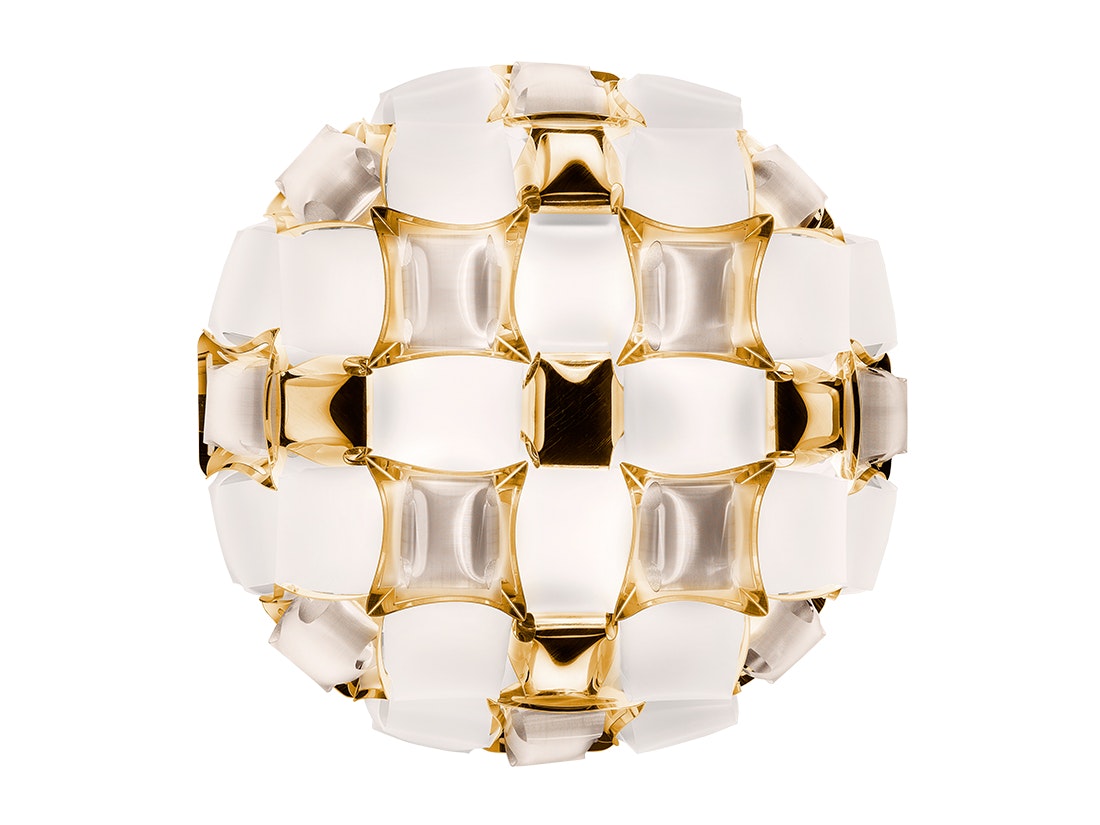SLAMP Mida Ceiling/Wall M in Gold on a white background