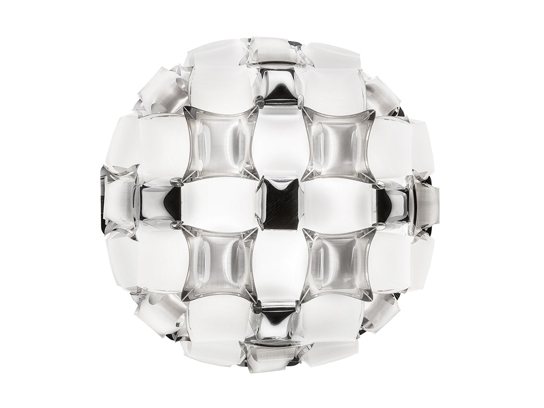SLAMP Mida Ceiling/Wall M in Silver on a white background