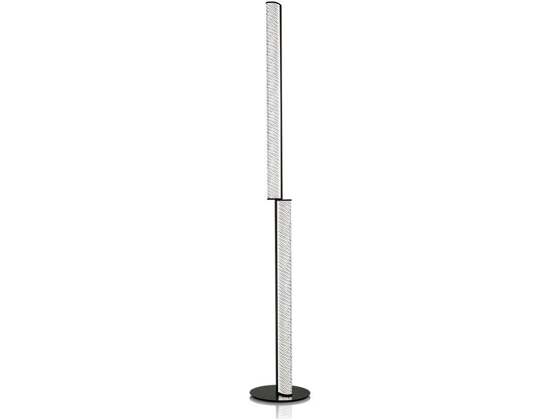 SLAMP Modula Floor Twisted in Prisma/Black on a white background
