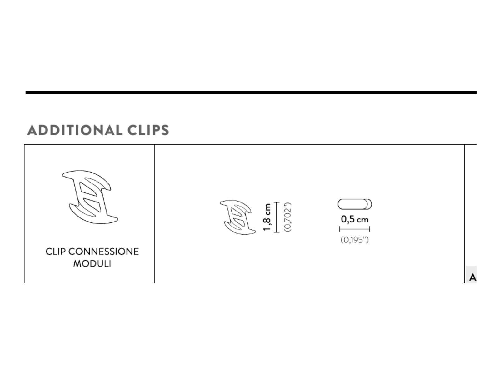 SLAMP Nuvem Outdoor module connection clips on a white background